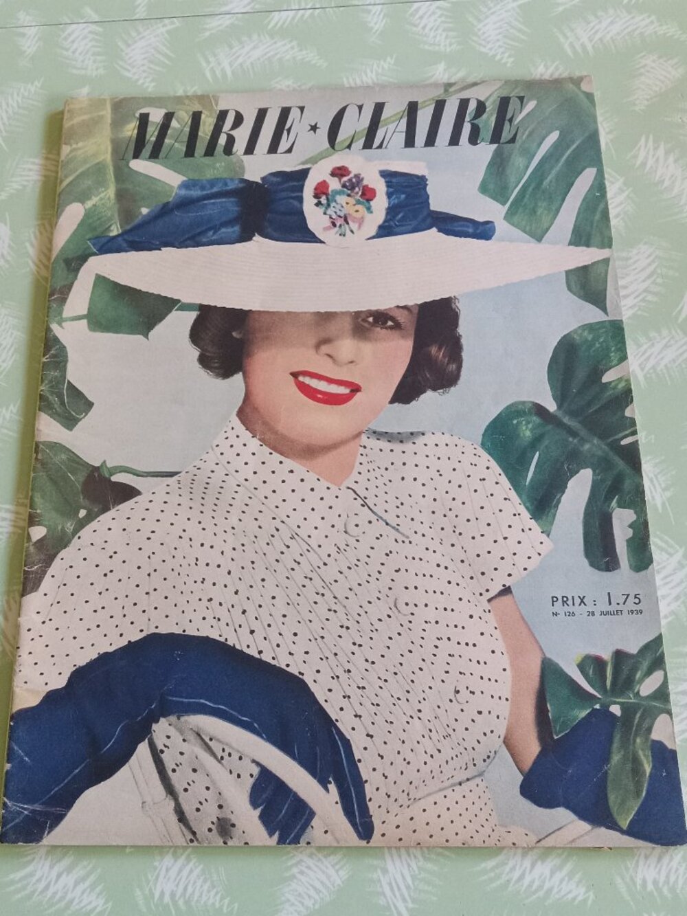Vintage original 1939 fashion mode french magazine Marie-Claire